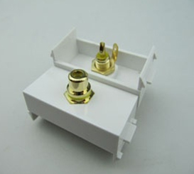 單RCA焊接模塊（鍍金） 同軸焊接組合面板模块